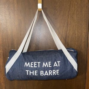 Private party denim gym bag